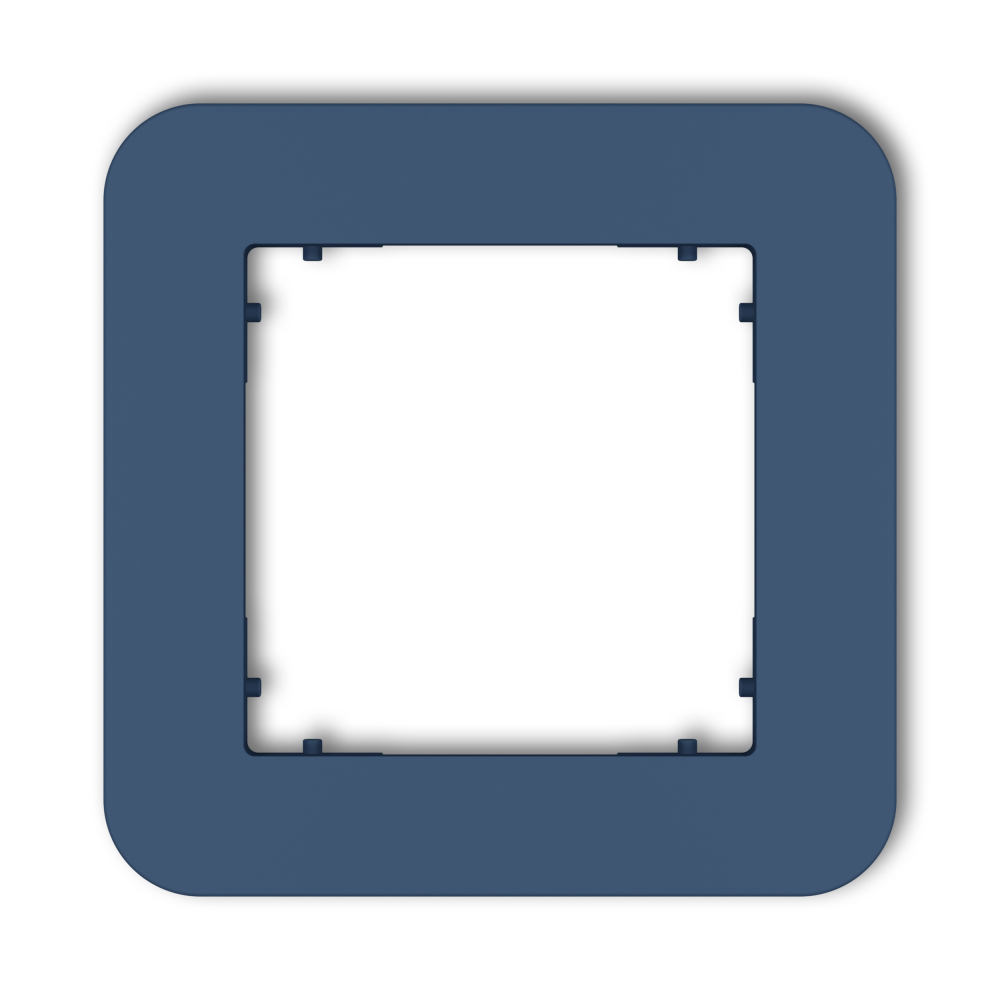 Ramka uniwersalna pojedyncza zaokrąglona z tworzywa podtynkowy IP 20 MINI navy blue - 64MRTZ-1 - KARLIK