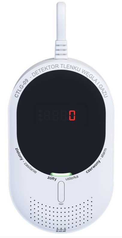Detektor tlenku węgla i gazu - CTLG-09 - F&F