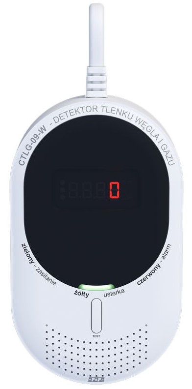 Detektor tlenku węgla i gazu z wifi - CTLG-09-W - F&F