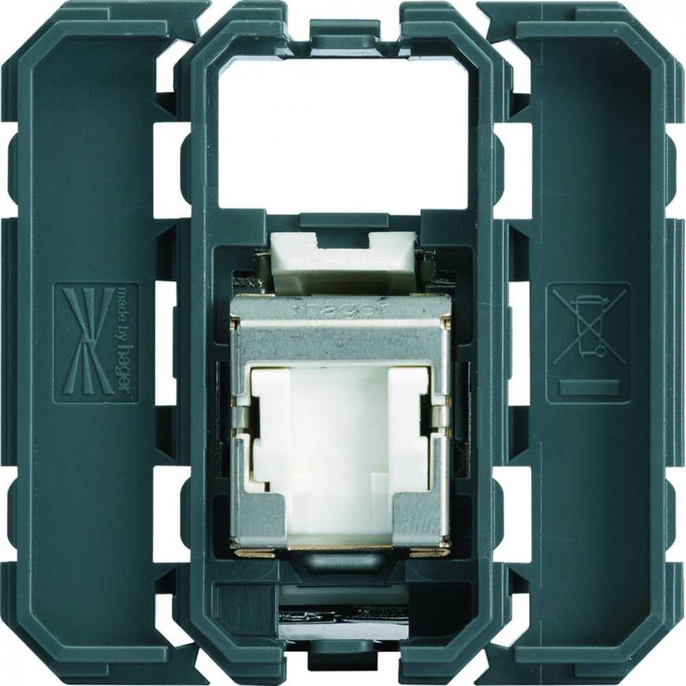 gallery Gniazdo informatyczne RJ45 kat 6 STP, 2M/1M - WXF226 - HAGER