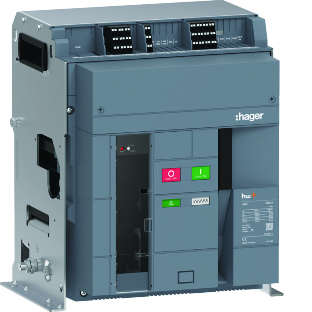 ACB HW2 100kA 2500A 3P Wyłącznik stacjonarny do wyzwalacza sentinel - HW2S325FB - HAGER