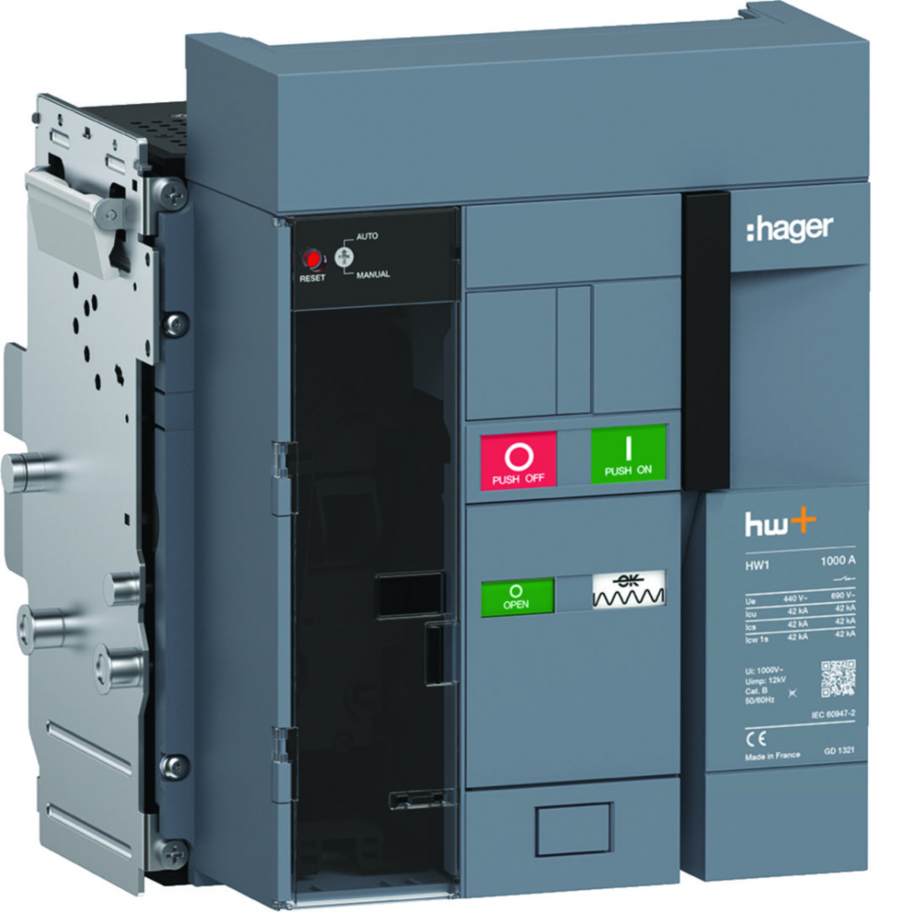ACB HW1 42kA 1000A 3P Wyłącznik wysuwny do wyzwalacza sentinel Energy - HW1N310DE - HAGER
