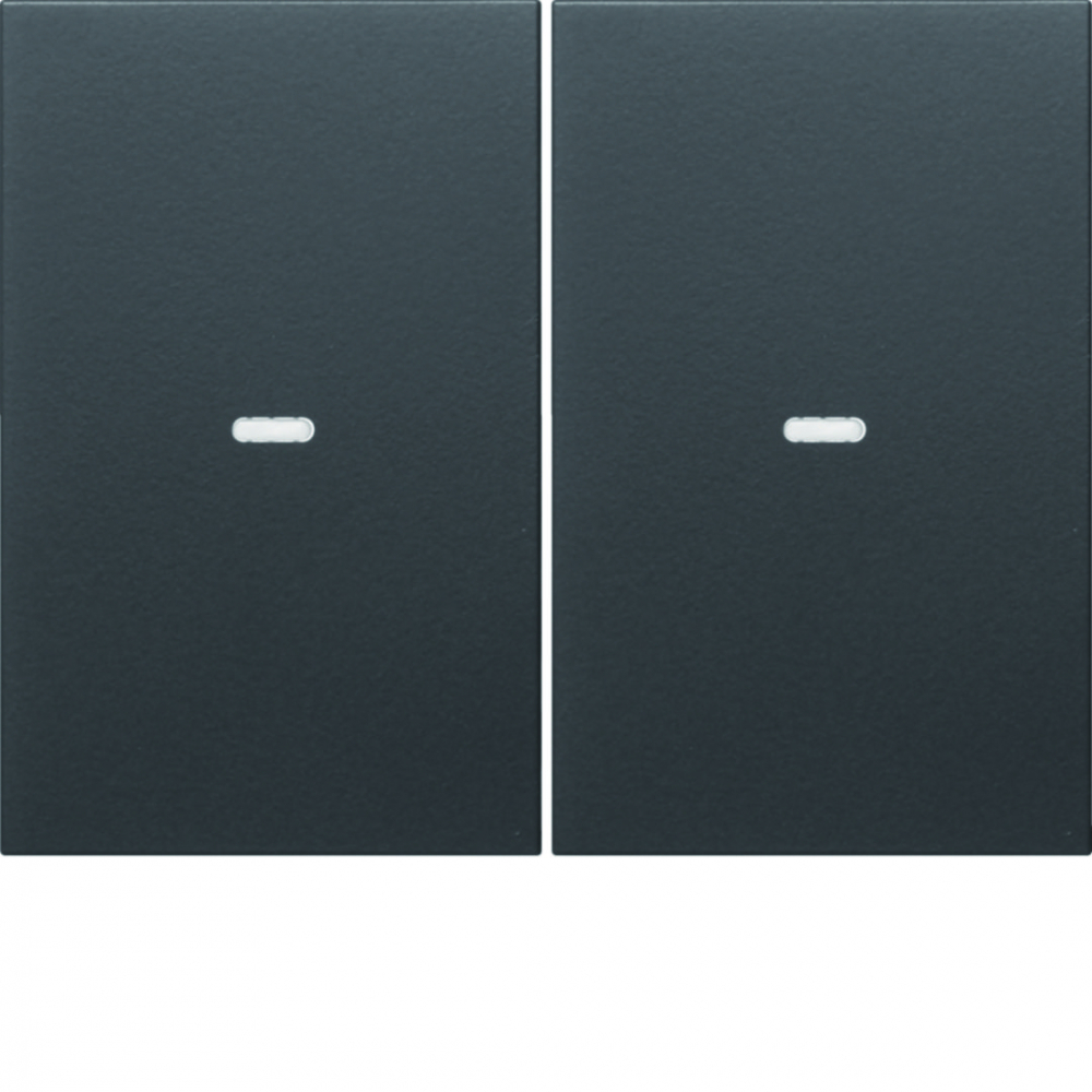 KNX e/s K.x Klawisze z soczewką do modułu przycisku 2-kr, antracyt, mat - 80960375 - HAGER