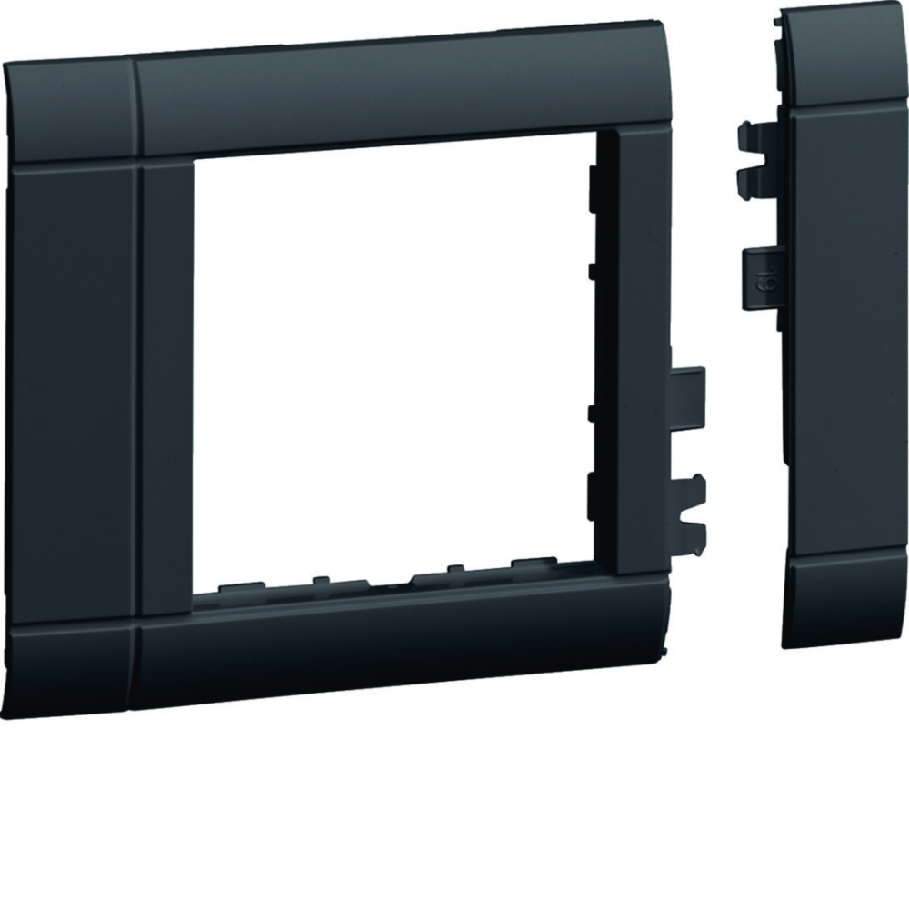 tehalit.WA Maskownica 80mm 1-kr 55x55mm PC-ABS bezhalogenowy czarny - GR0800A9011 - HAGER