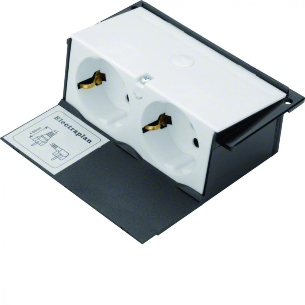 tehalit.VE-EE Obudowa z 2*SCHUKO KDQ08/KDE04 biały - GBES29010 - HAGER