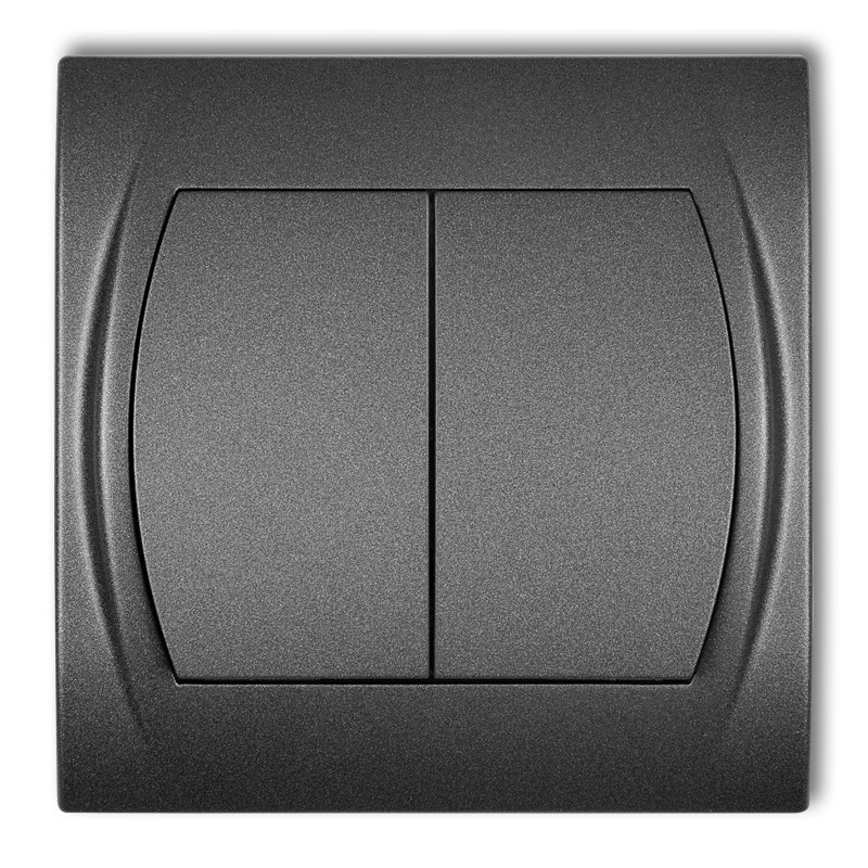 Łącznik świecznikowy podtynkowy IP 20, 10AX 250V~ LOGO grafitowy - 11LWP-2 - KARLIK