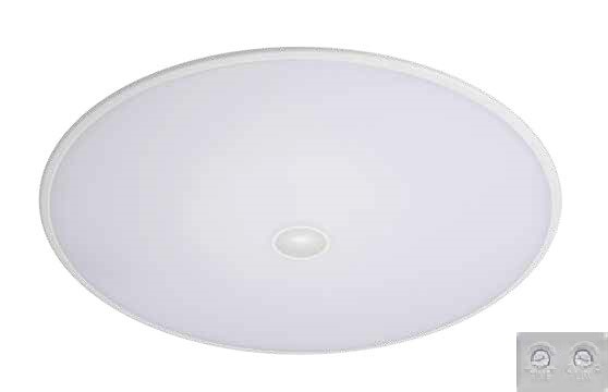 PLAFONIERA LED OVAL 15W 1860LM 4000K IP44 IK10 Z CZUJNIKIEM PIR - LO1554NS - LUMAX