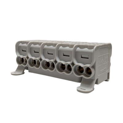 Blok dystrybucyjny - rozdzielczy HLAK 25 5P szary 2xAl/Cu 25mm2+16mm2 1000VAC/1500VDC - MAG5255A00 - MOREK