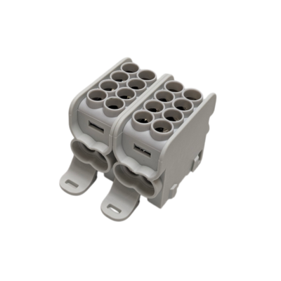 Blok dystrybucyjny - rozdzielczy HLAK 25 2P szary 2xAl/Cu 25mm2+16mm2 1000VAC/1500VDC - MAG2252A00 - MOREK
