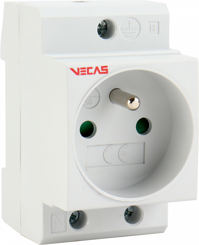 Gniazdo modułowe 2P+Z 16A 230V AC - VCS-HJ4-230 - VECAS