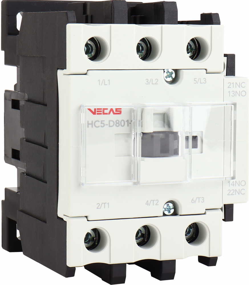 Stycznik mocy 80A AC-3 3P 1NO+1NC 230V AC - VCS-HC5-D-80-11-230 - VECAS