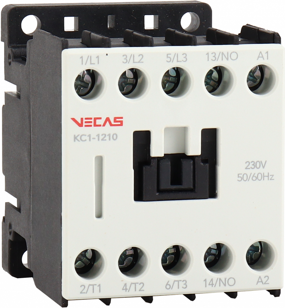Stycznik mocy 12A AC-3 3P 1NO 230V AC - VCS-KC1-12-10-230 - VECAS
