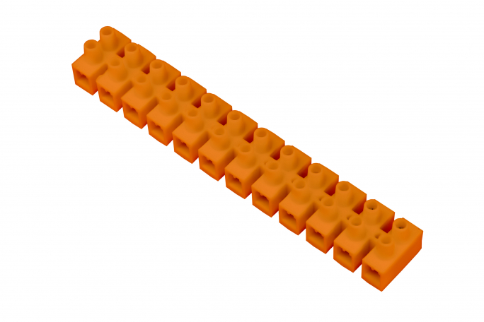 LISTWA ZACISKOWA 12-TOROWA POMARAŃCZOWA PS-25. - E.4036P - PAWBOL