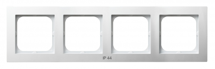 RAMKA POCZWÓRNA DO ŁĄCZNIKÓW IP44 BIAŁY AS - RH-4G/00 - OSPEL