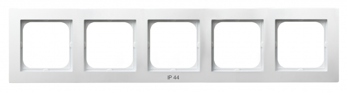 RAMKA PIĘCIOKROTNA DO ŁĄCZNIKÓW IP44 BIAŁY AS - RH-5G/00 - OSPEL