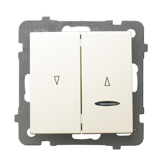 ŁĄCZNIK ŻALUZJOWY Z PODŚWIETLENIEM ECRU AS - ŁP-7GS/m/27 - OSPEL