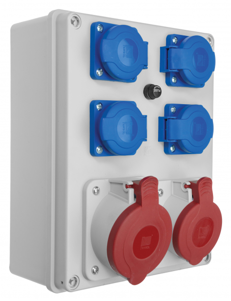 ROZDZIELNICA R-BOX 240 (IP 44) R-BOX 240, 1X32A/5P, 1X16A/5P, 4X250V. - B.1100-02 - PAWBOL