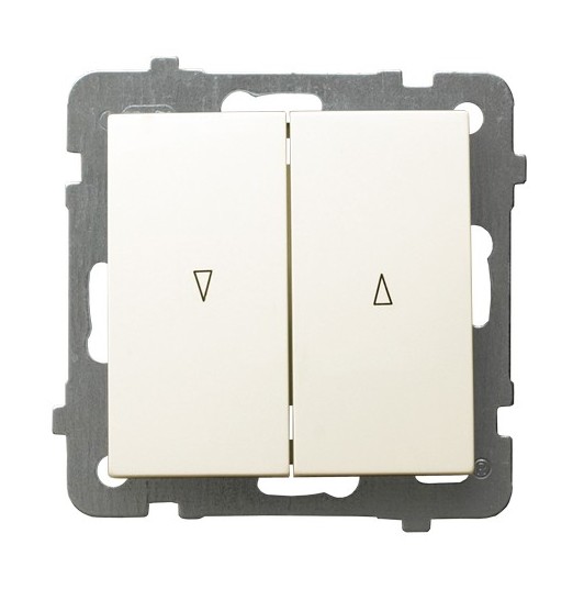 ŁĄCZNIK ŻALUZJOWY ZWIERNY ZACISKI ŚRUBOWE 10AX 250V IP20 ECRU AS - ŁP-7G/m/27 - OSPEL