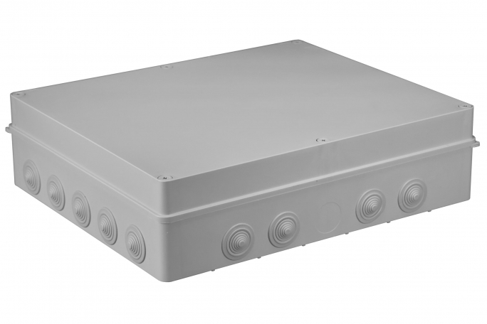 PUSZKA INSTALACYJNA NATYNKOWA HERMETYCZNA 460 X 380 X 120, 18 DŁAWIKÓW IP55 BIAŁA - S-BOX 806 - PAWBOL