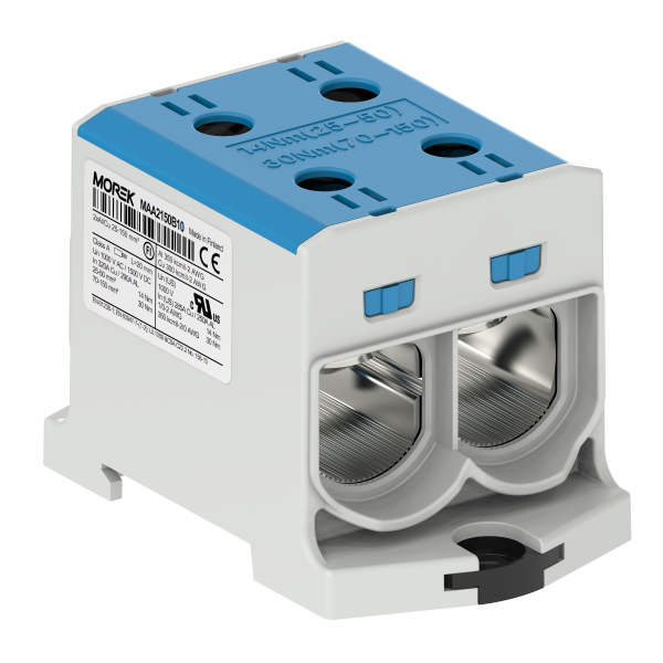OTL150-2  niebieski 2xAl/Cu 25-150mm2 1000V AC/1500V DC Zacisk uniwersalny - MAA2150B10 - MOREK