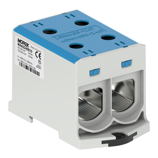OTL240-2  niebieski 2xAl/Cu 35-240mm2 1000V AC/1500V DC Zacisk uniwersalny - MAA2240B10 - MOREK