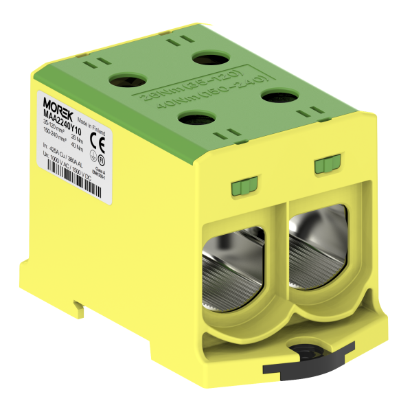 OTL240-2  żółto-zielony 2xAl/Cu 35-240mm2 1000V AC/1500V DC Zacisk uniwersalny - MAA2240Y10 - MOREK