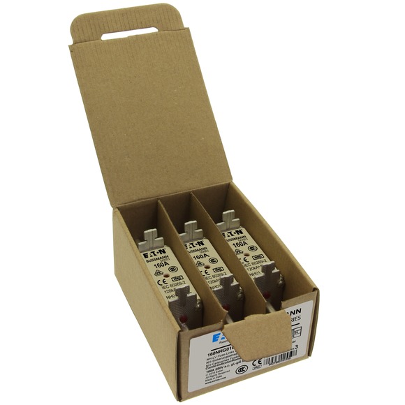 Wkładka bezpiecznikowa NH01(NH1C) nożowa 160A 500VAC gL/gG zwłoczna Bussmann  - 160NHG01B - EATON