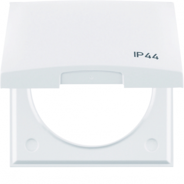 RAMKA Z POKRYWĄ I NADRUKIEM "IP44" BIAŁY POŁYSK INTEGRO  - 818282599 - HAGER