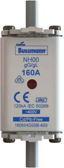 WKŁADKA BEZPIECZNIKOWA NH00 125A 400V CHARAKTERYSTYKA GL/GG PODWÓJNY WSKAŹNIK - 125NHG00B-400 - EATON