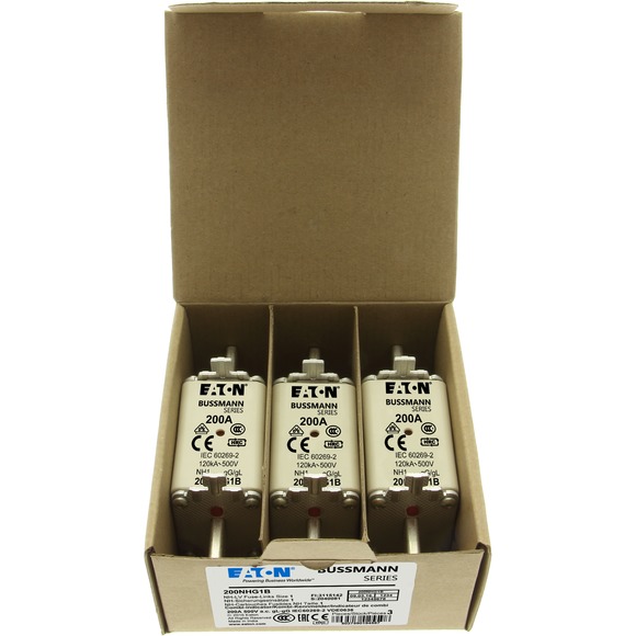 Wkładka bezpiecznikowa NH1 nożowa 200A 500VAC gL/gG zwłoczna Bussmann - 200NHG1B - EATON
