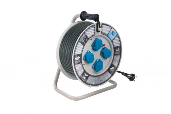 PRZEDŁUŻACZ NA BĘBNIE H05RR F 3X1,5 - 50M, 4XGZ16A (250V), IP 44 PB - B.1113-50 - PAWBOL