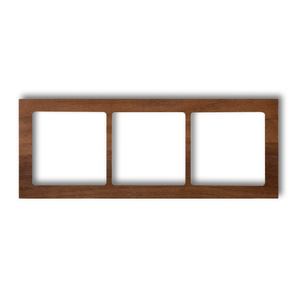 DECO; Ramka uniwersalna 3-krotna - drewno (orzech amerykański) - DRD-3E - KARLIK