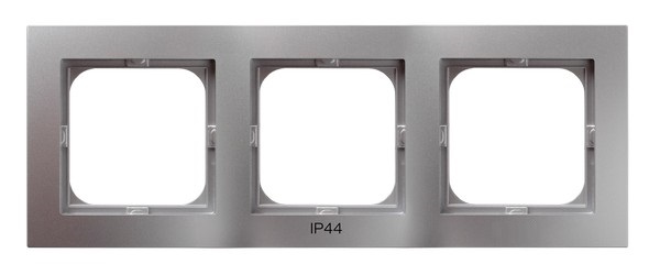RAMKA POTRÓJNA DO ŁĄCZNIKÓW IP44 SREBRO AS. - RH-3G/18 - OSPEL