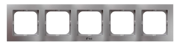 RAMKA PIĘCIOKROTNA DO ŁĄCZNIKÓW IP44 SREBRO AS. - RH-5G/18 - OSPEL