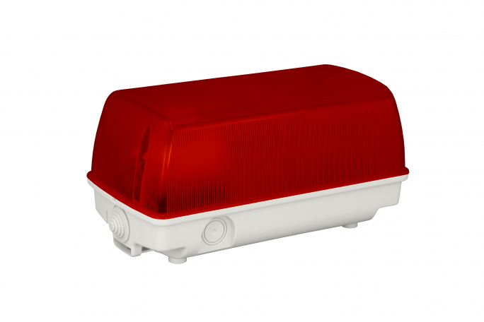OPRAWA 25W IP54 CZERWONA SEZAR.  - D.3126A - PAWBOL