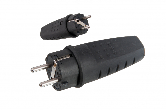 WTYCZKA GUMOWA PRZENOŚNA 250V, 16A, IP44 LUX - D.3158L - PAWBOL