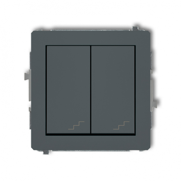 Mechanizm łącznika podwójnego schodowego grafitowy mat 28DWP-33 - 28DWP-33 - KARLIK