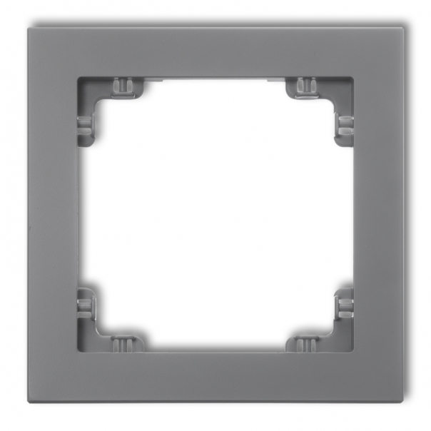 DECO Ramka uniwersalna pojedyncza z tworzywa 27DR-1 szary mat. - 27DR-1 - KARLIK