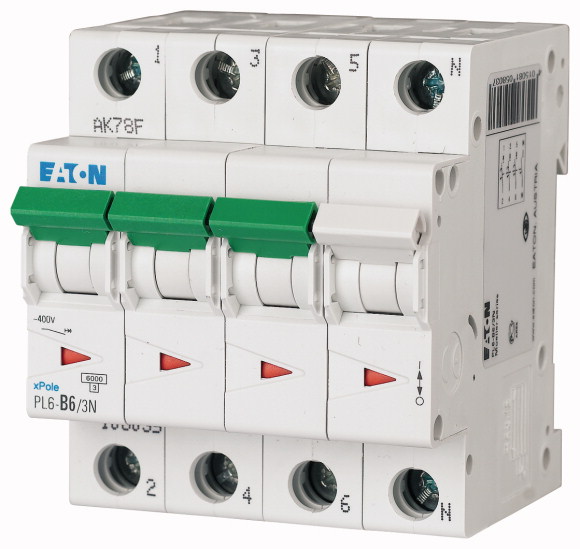 PL6-B4/3N Wyłącznik nadprądowy 6kA - 165010 - EATON