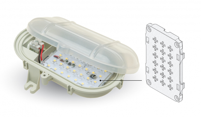 Oprawa oświetleniowa IP44 5W OWAL SLIM LED. - D.3165-BN-5W - PAWBOL