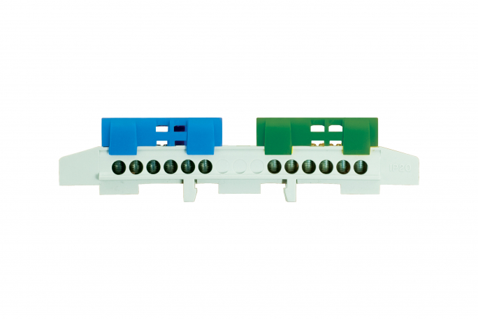 E.4177 Zacisk zerowy TH35-DZIELONY nieb/zielony 2x6x16mm *PAWBOL - E.4177 - PAWBOL