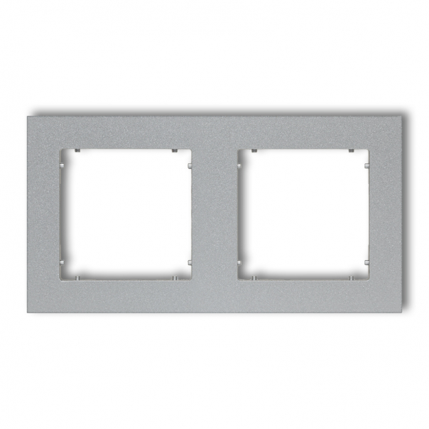 MINI Ramka podwójna srebrny metalik 7MR-2 - 7MR-2 - KARLIK