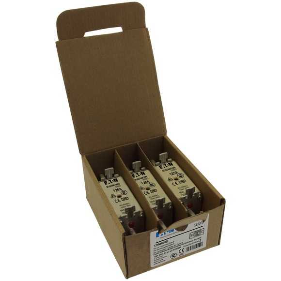 WKŁADKA NH0 125A 500V GL/GG PODWÓJNY WSKAŹNIK NH FUSE 125A 500V GG/GL SIZE 0 - 125NHG0B - EATON