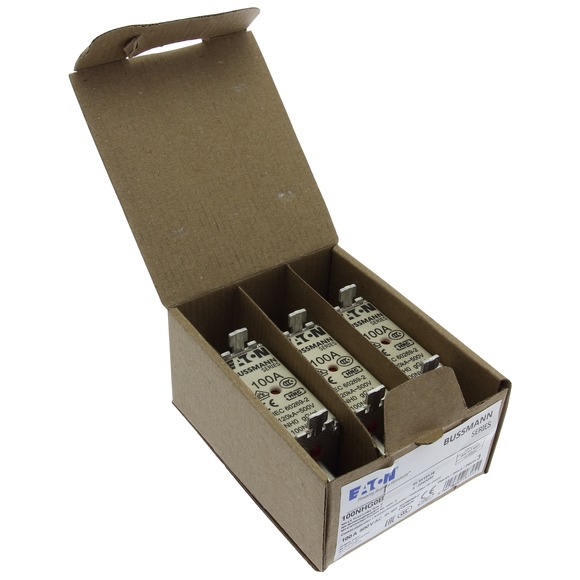 NH FUSE 100A 500V GG/GL SIZE 0 WKŁADKA NH0 100A 500V GL/GG PODWÓJNY WSKAŹNIK - 100NHG0B - EATON