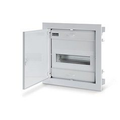 ROZDZIELNIA MODUŁOWA FLAT metalowe drzwi podtynkowa 12+2DIN - 677.1012.1 - SCAME