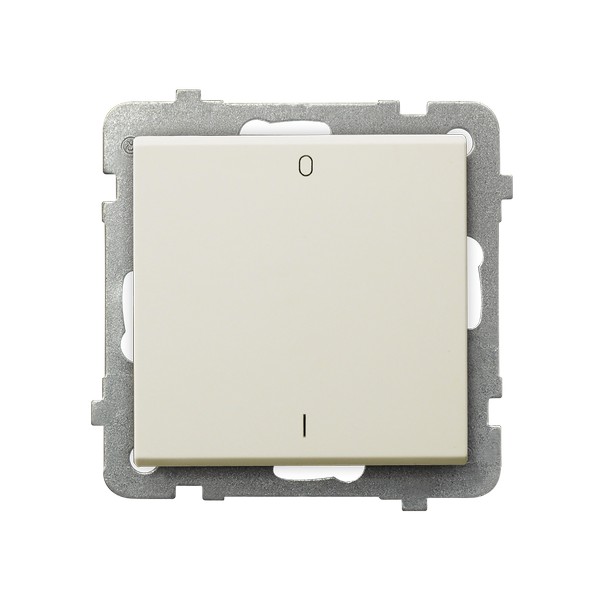 ŁĄCZNIK DWUBIEGUNOWY ZACISKI AUTOMATYCZNE 16AX 250V IP20 ECRU SONATA - ŁP-11R/m/27 - OSPEL