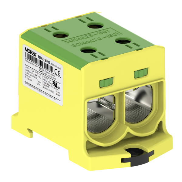 OTL150-2  żółto-zielony 2xAl/Cu 25-150mm2 1000V AC/1500V DC Zacisk uniwersalny - MAA2150Y10 - MOREK