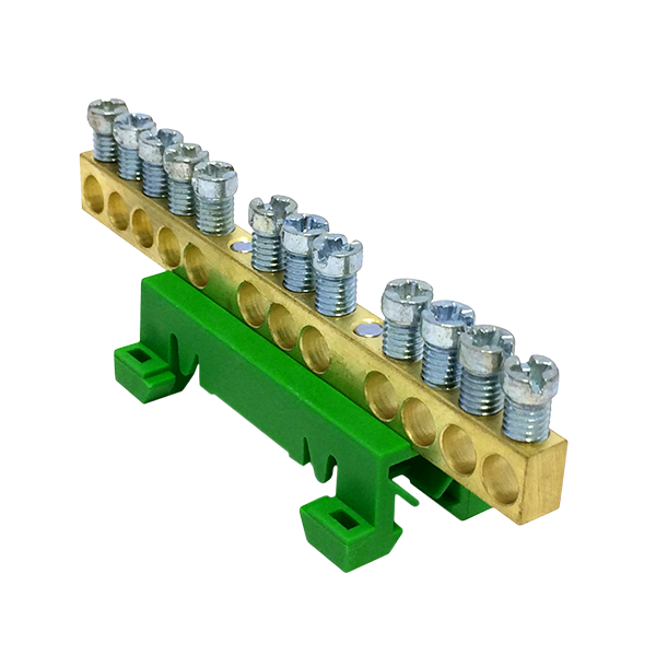 PE12 kolor zielony 12x16mm2 Listwa zaciskowa uziemiająca - MAD0012G15 - MOREK