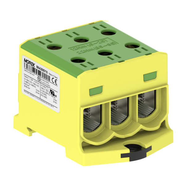 OTL95-3  żółto-zielony 3xAl/Cu 6-95mm2 1000V AC/1500V DC Zacisk uniwersalny - MAA3095Y10 - MOREK