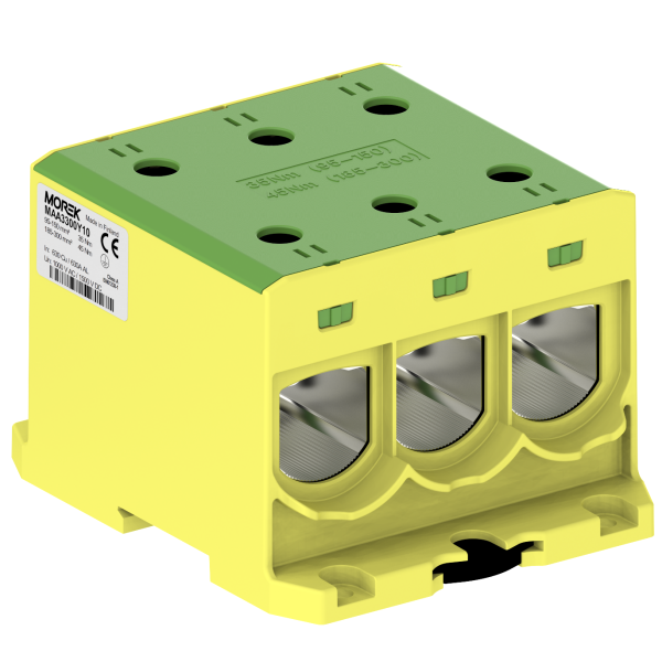 OTL300-3 żółto-zielony 3xAl/Cu 95-300mm2 1000V AC/1500V DC Zacisk uniwersalny - MAA3300Y10 - MOREK